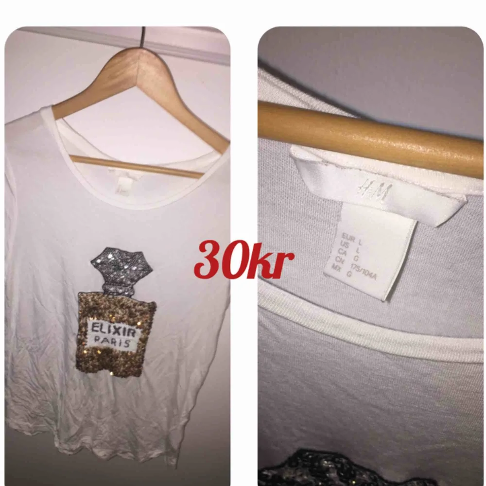 Fin t-shirt från H&M i stl L Knappt använd, enstaka tillfällen Frakt tillkommer på 35kr 📦 Mitt pris som gäller✅. T-shirts.