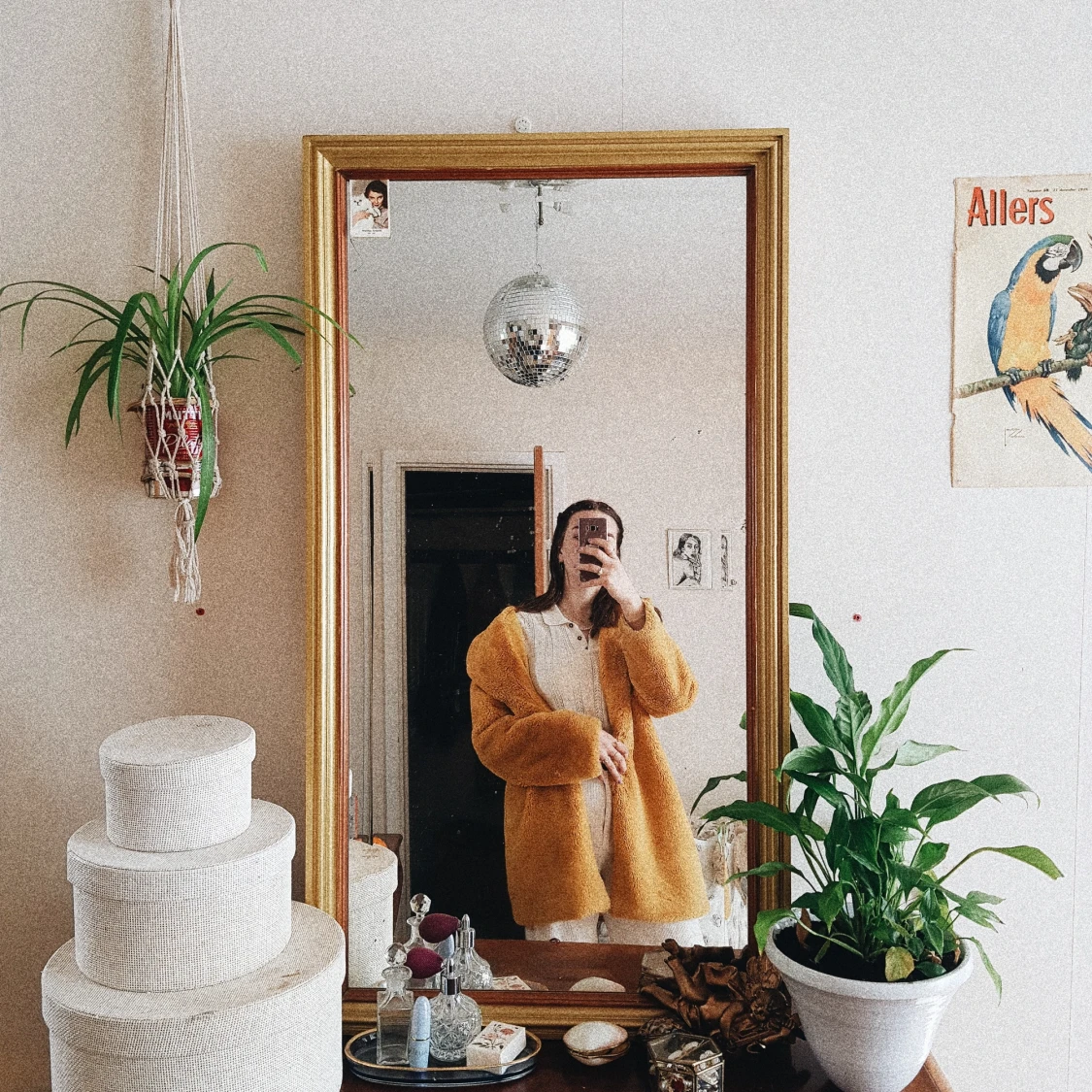 🌼Gul pälsjacka 🌼 - 90