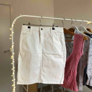 American apparel kjol - Superfin jeanskjol från american apparel! Står XL på den men skulle säga att det är en S-M. Frakt tillkommer🌸