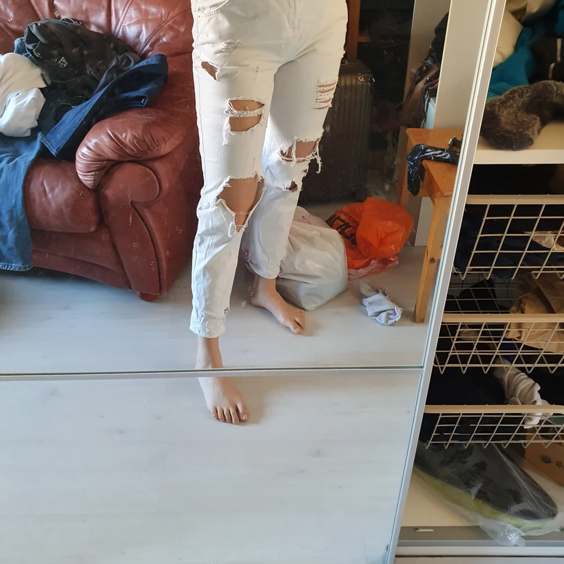 Ripped high waisted boyfriend  - 90