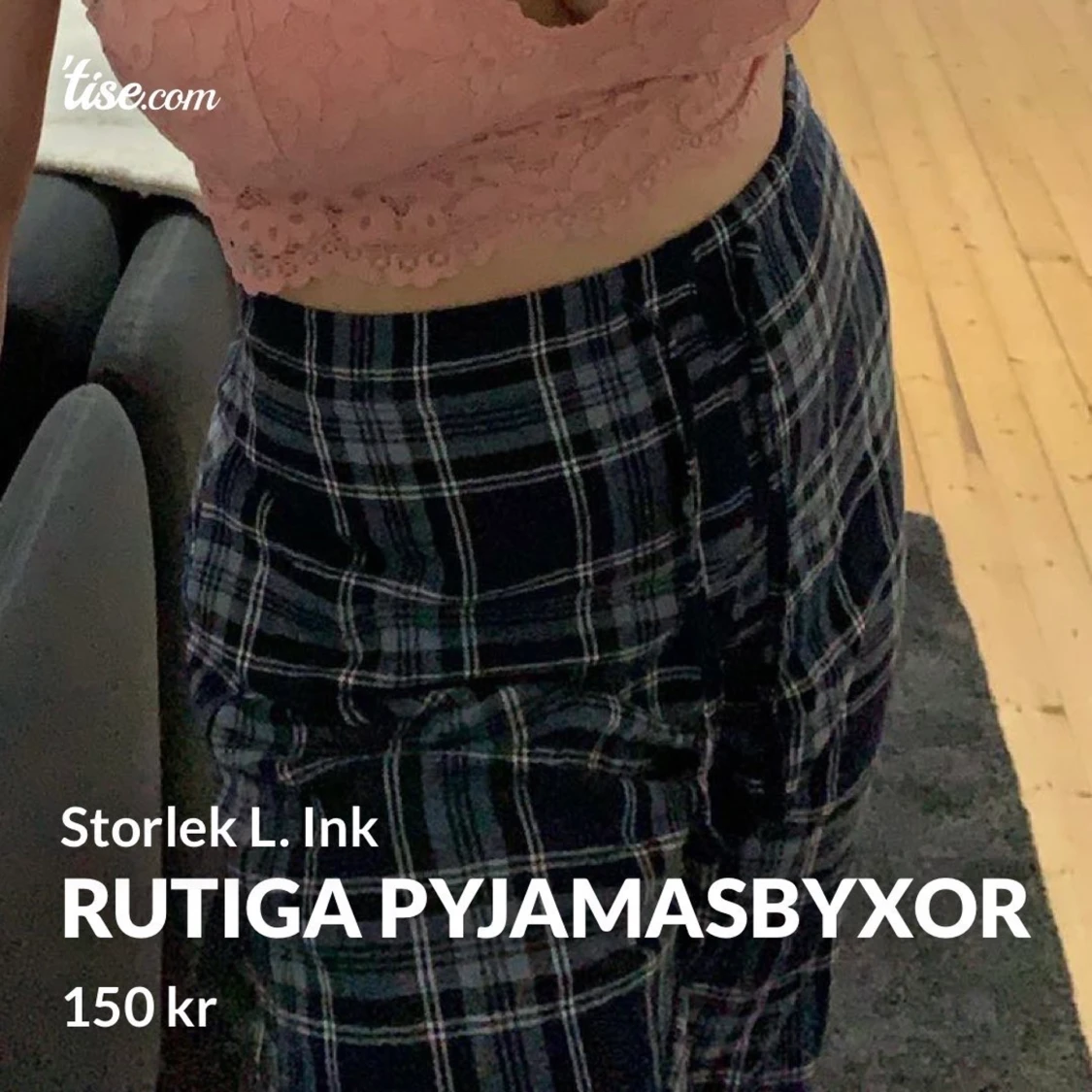 Rutiga pyjamasbyxor