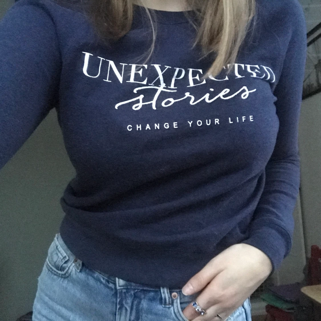 MarinblĂ„ Sweatshirt i strl XSđ«