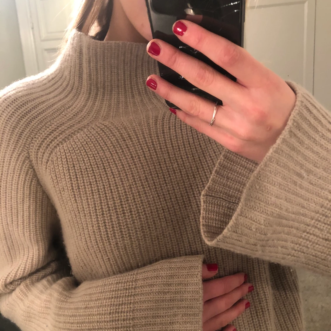 Beige Cashmere Tröja - 90