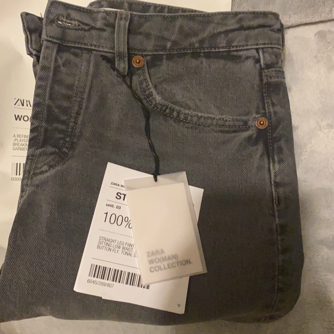 Lågmidjade raka jeans - 90