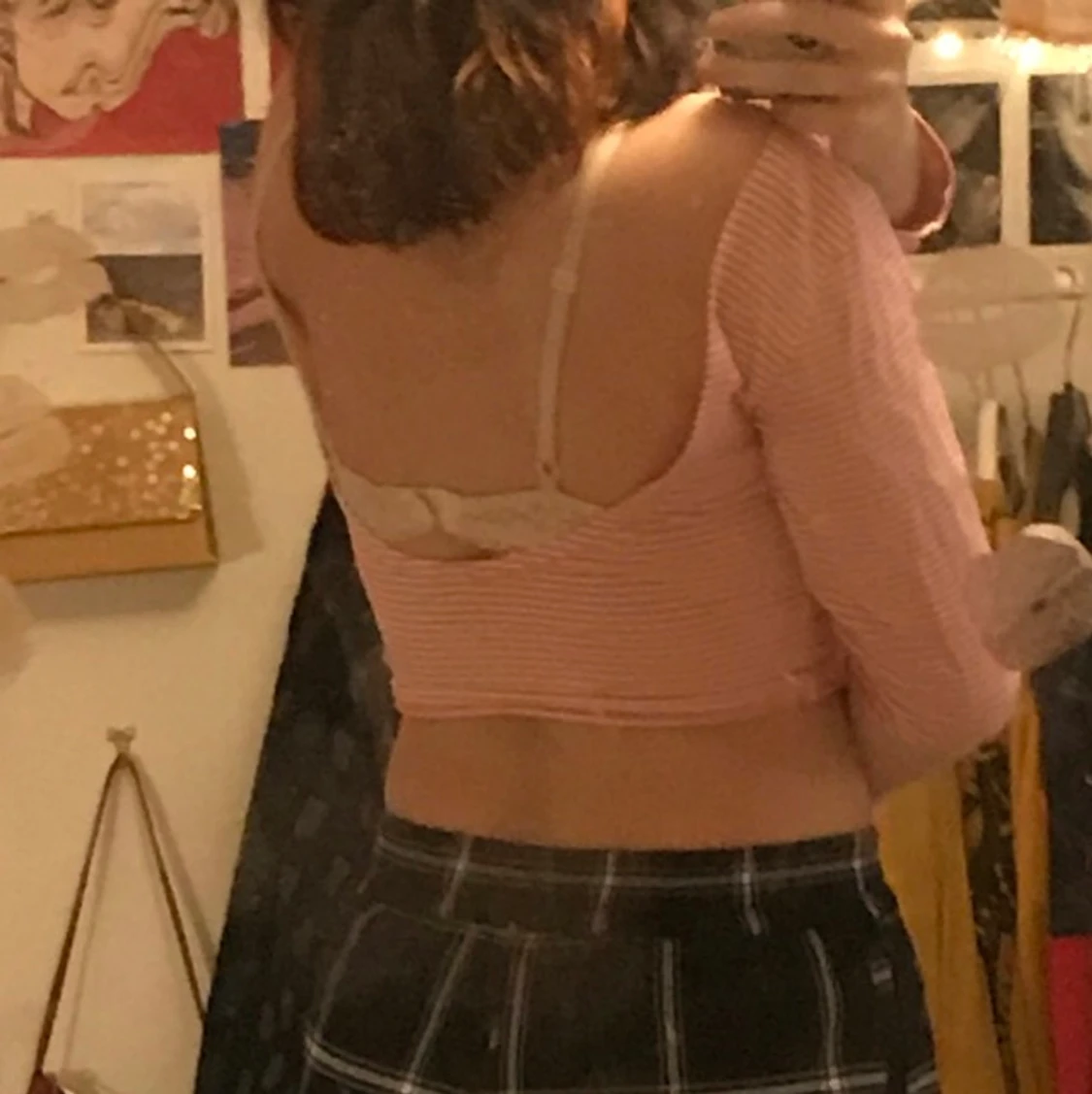 randig långärmad magtröja