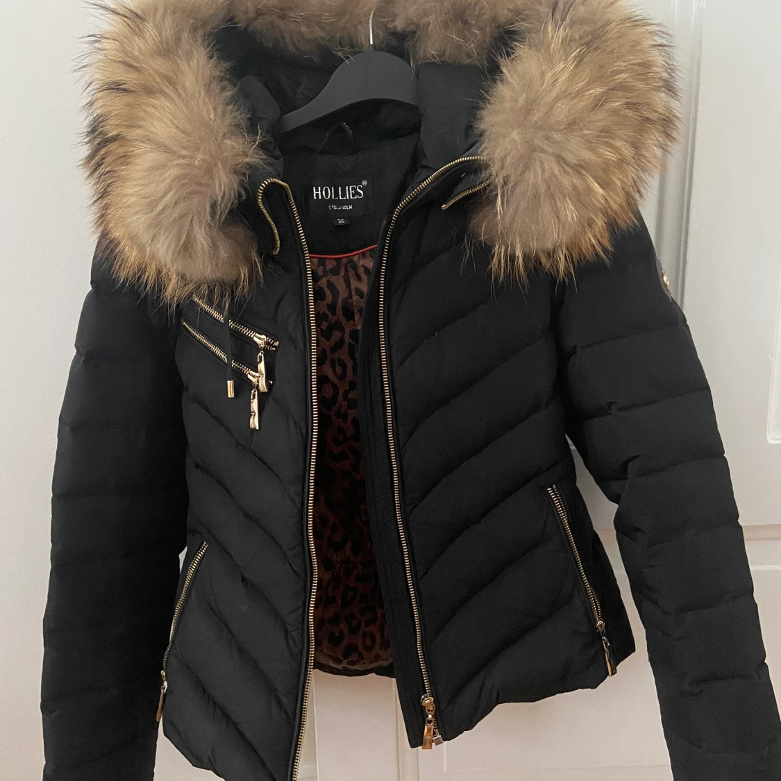 Holliesjacka med äkta päls, strl 36/S💕