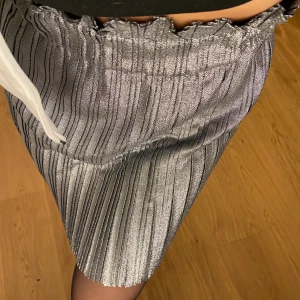 Silver kjol  - Snyggaste kjolen i silver från zara strl xs men passar även s. Aldrig använd, nyskick 😙 perfekt till fest eller en snygg höstoutfit. 