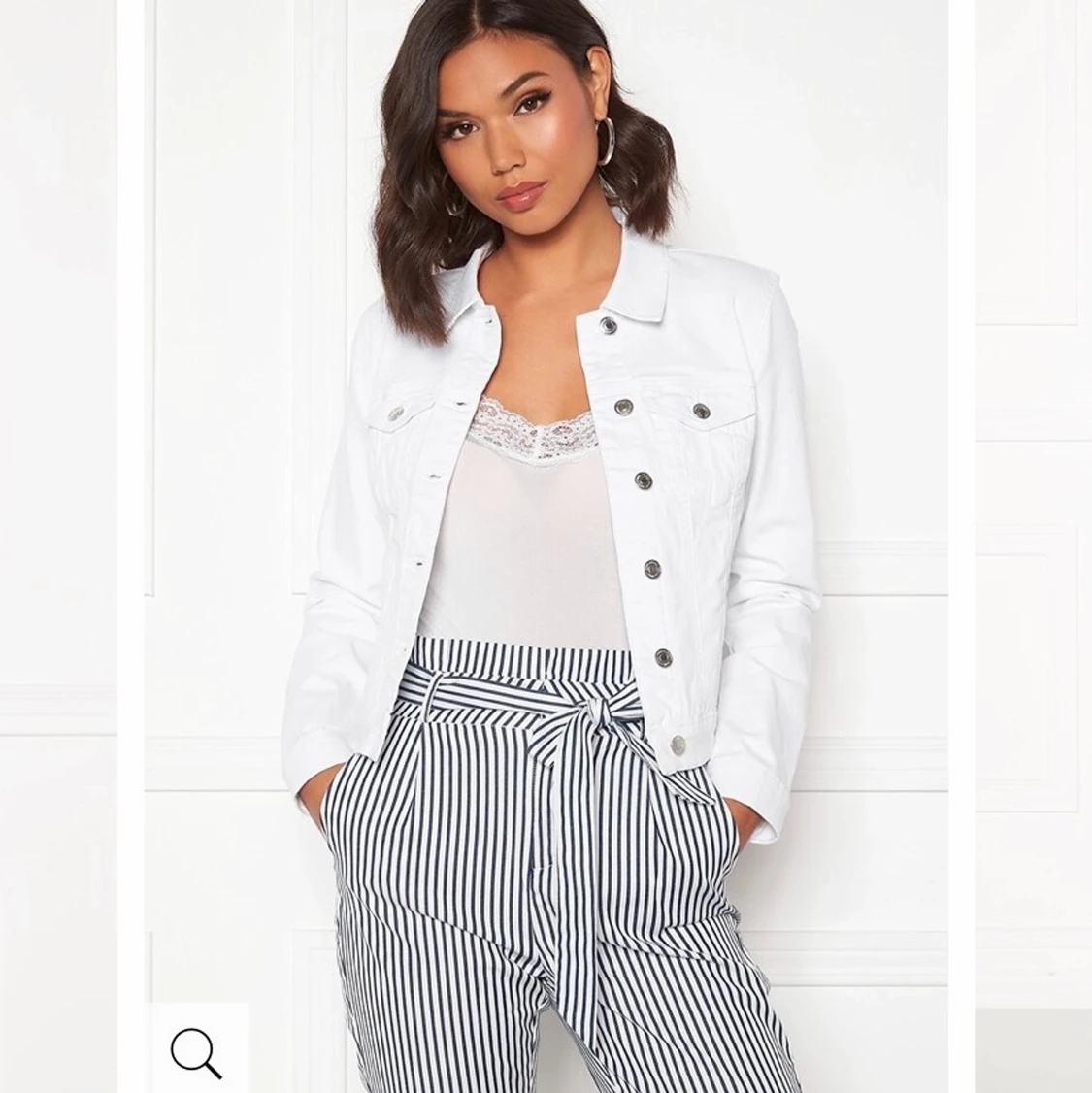 Vit jeans jacka - 90