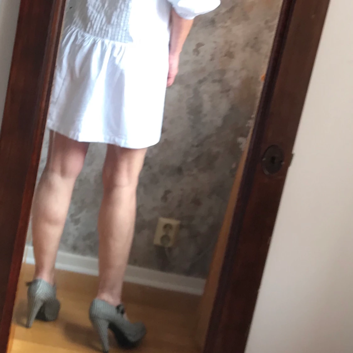 Vit klänning, oversize, s - 91