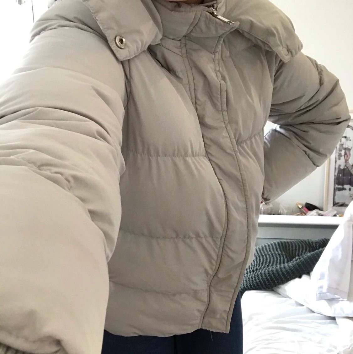 Grå dunjacka  - 90