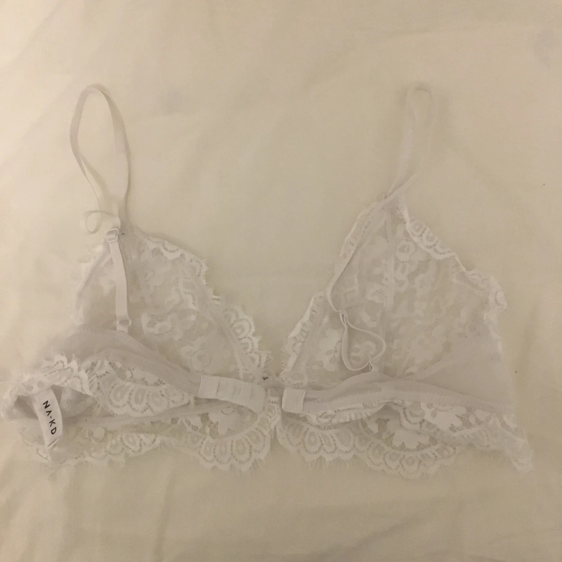 Vit spetsbralette - 90