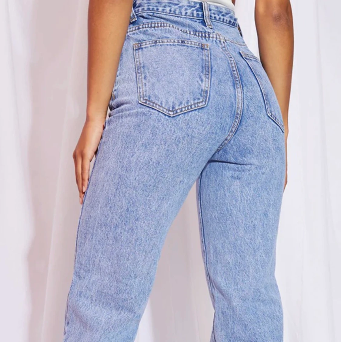 High waist straight leg jeans - 90