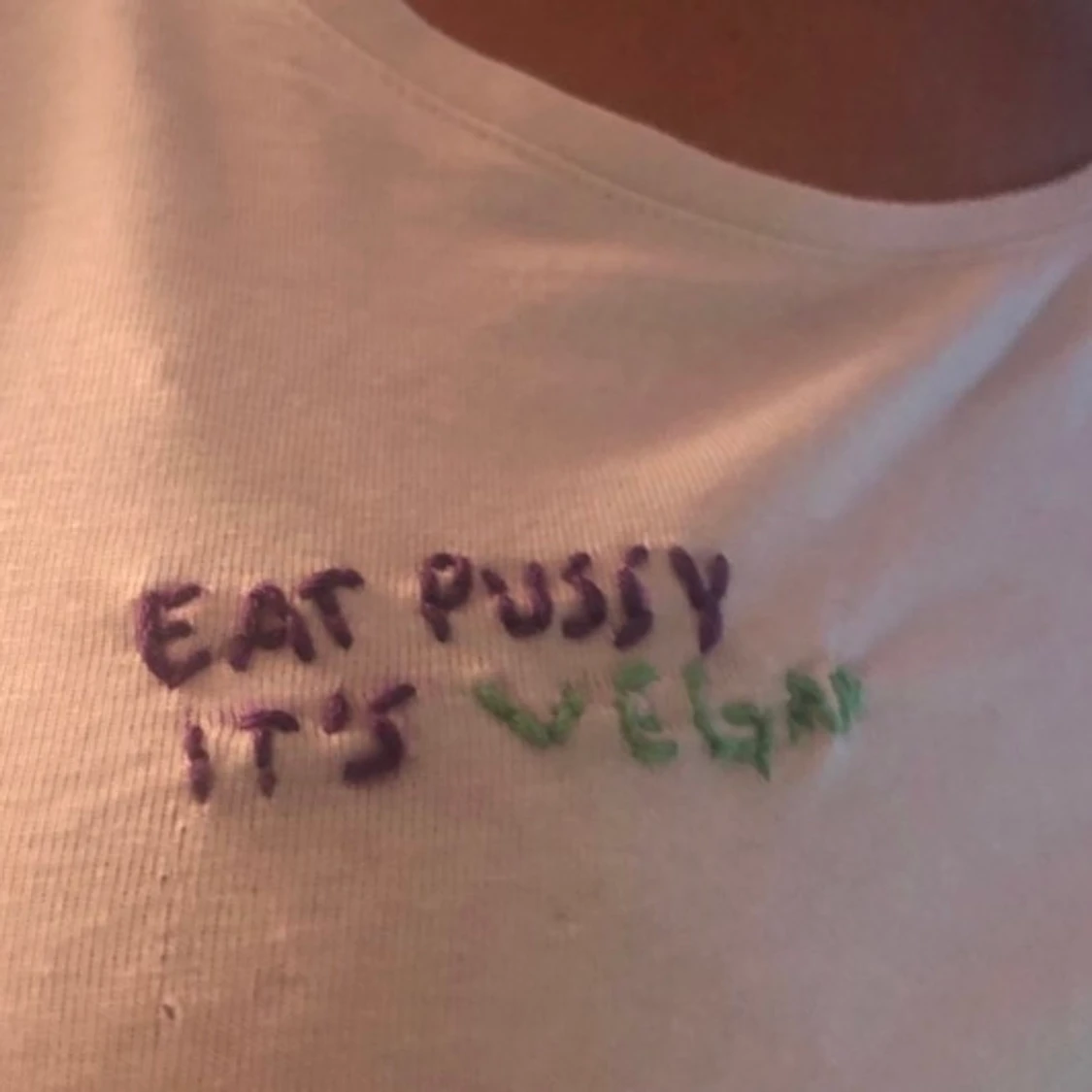 Långärmad vit tröja  - 90