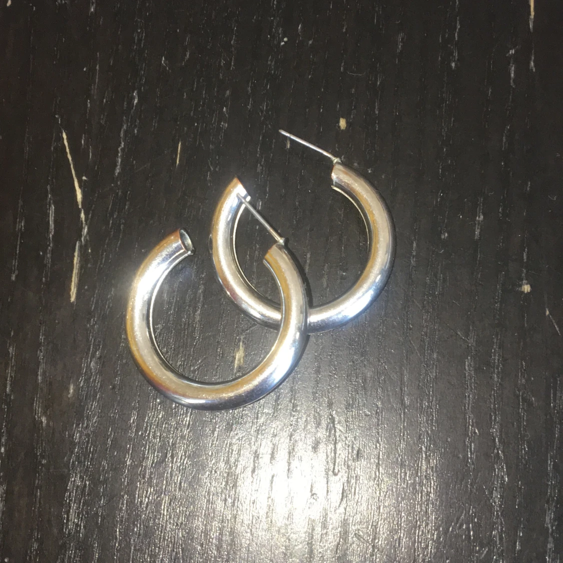 Silver örhängen ring