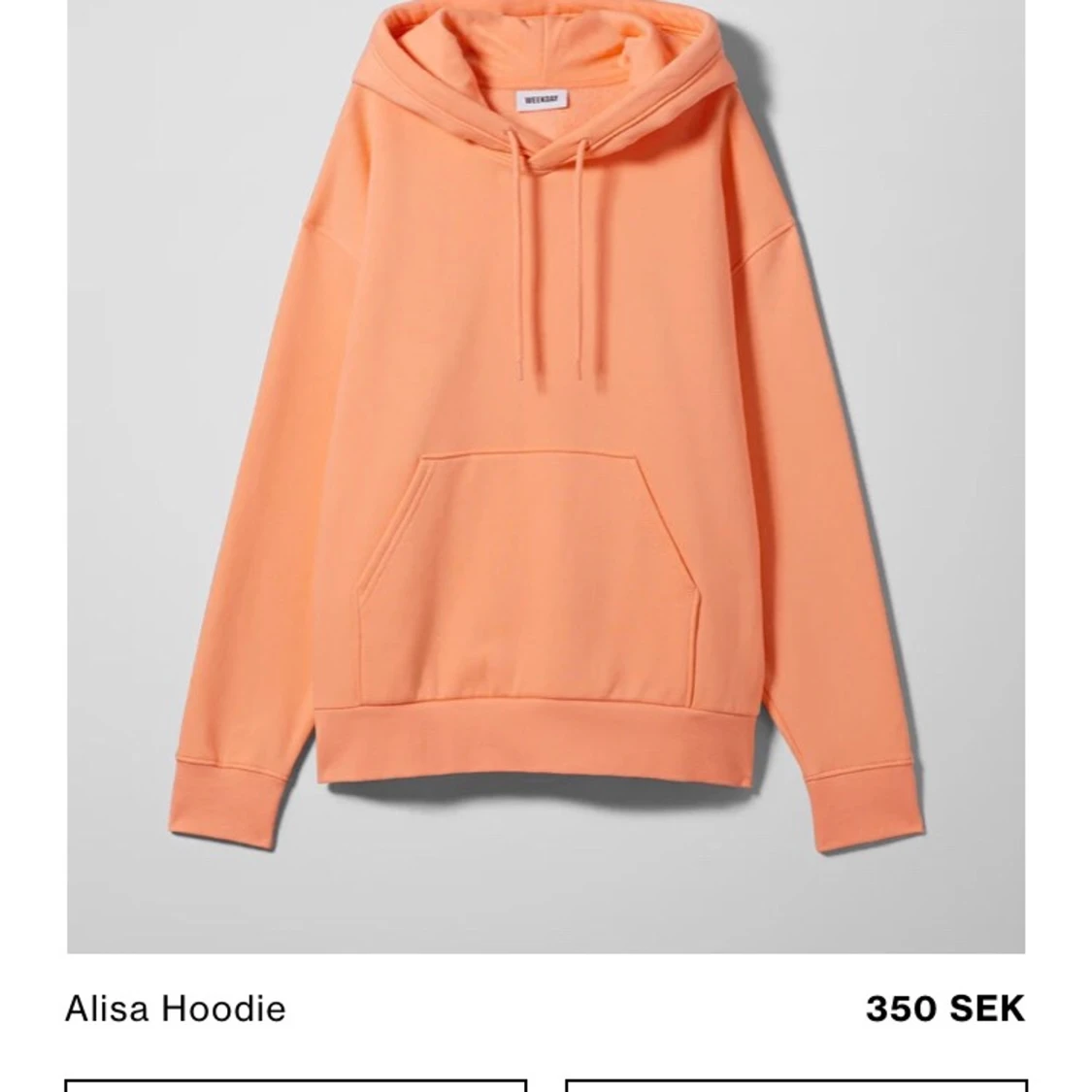 Oanvänd Hoodie i Peach
