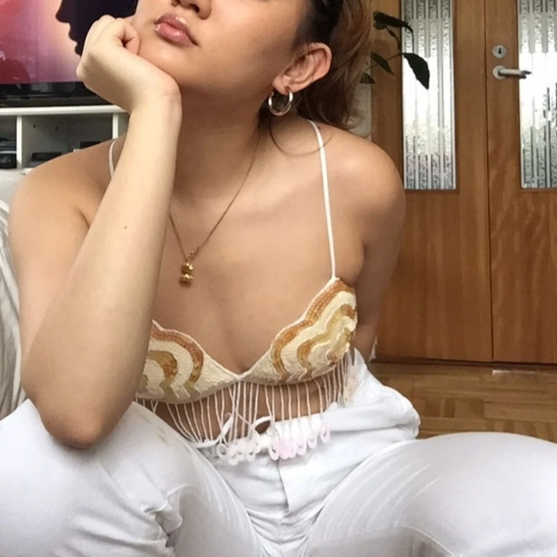 Bh med paljetter  - 90