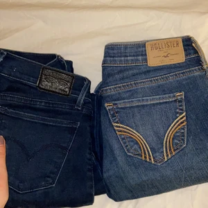 Levis, hollister jeans - Levis 710 super skinny i strl 24 knappt använda och bootcut jeans från Hollister strl 25/31 super fint skick på båda paren 150kr/st🤍⭐️🤜🏼🤛🏻 HOLLISTER SÅLDA!