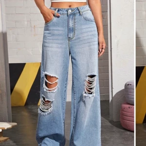 Byxor - Snygga jeans från shein! säljer pga för liten storlek. Har aldrig använt. kan mötas upp!