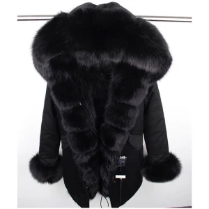 Parkas jacka äkta päls - Storlek S, använd under förra vintern, nytvättad. avtagbar päls. 