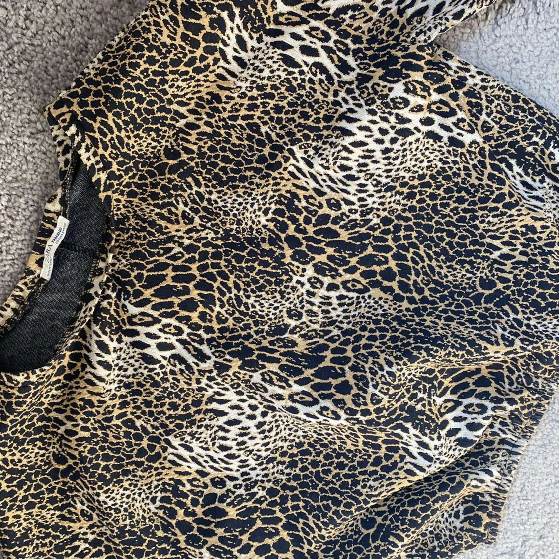 Leopardmönstrad tröja Zara, strl S