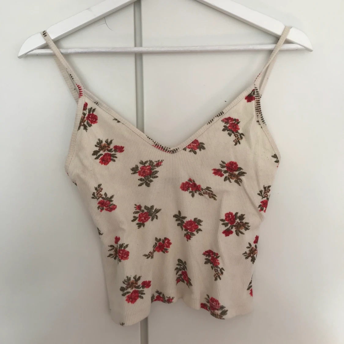 Blommig crop-top