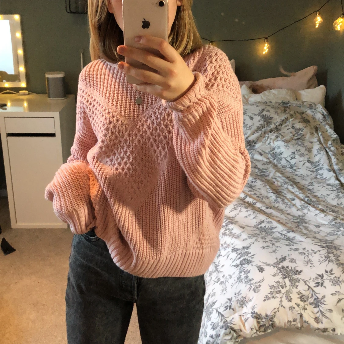 Stickad sweatshirt - 90