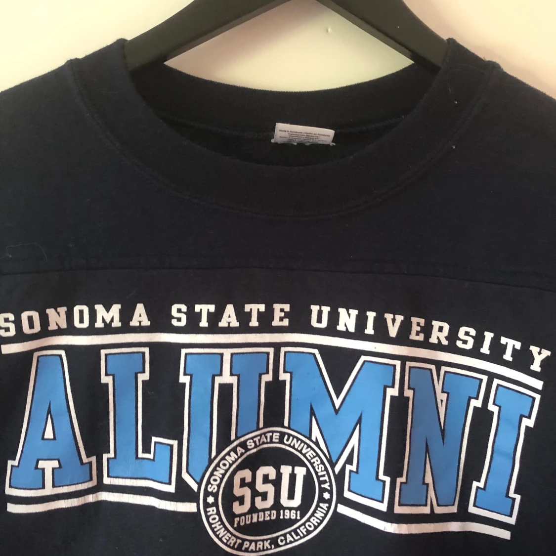 Mörkblå collage tröja - 90