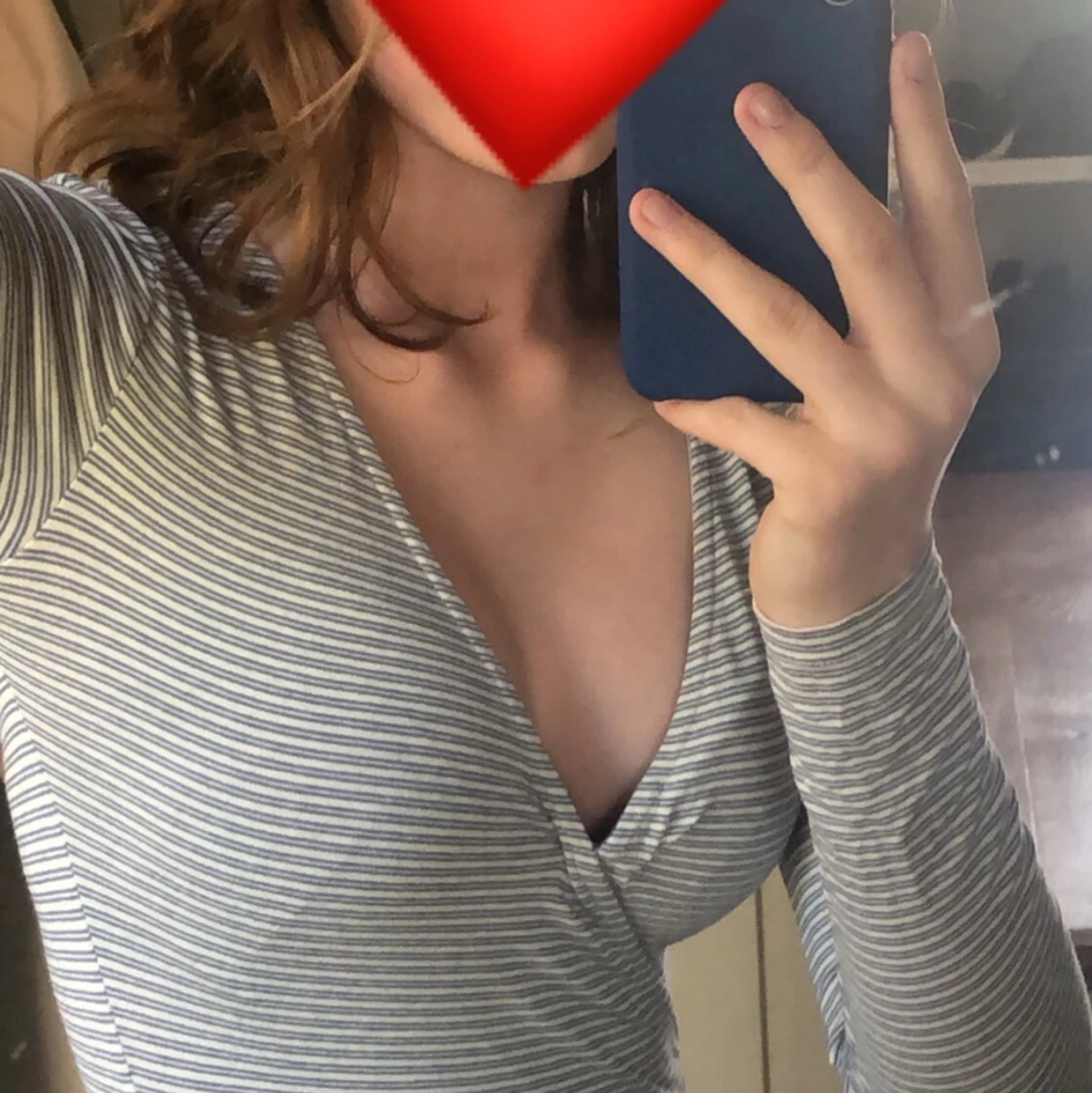 V ringad tröja  - 90