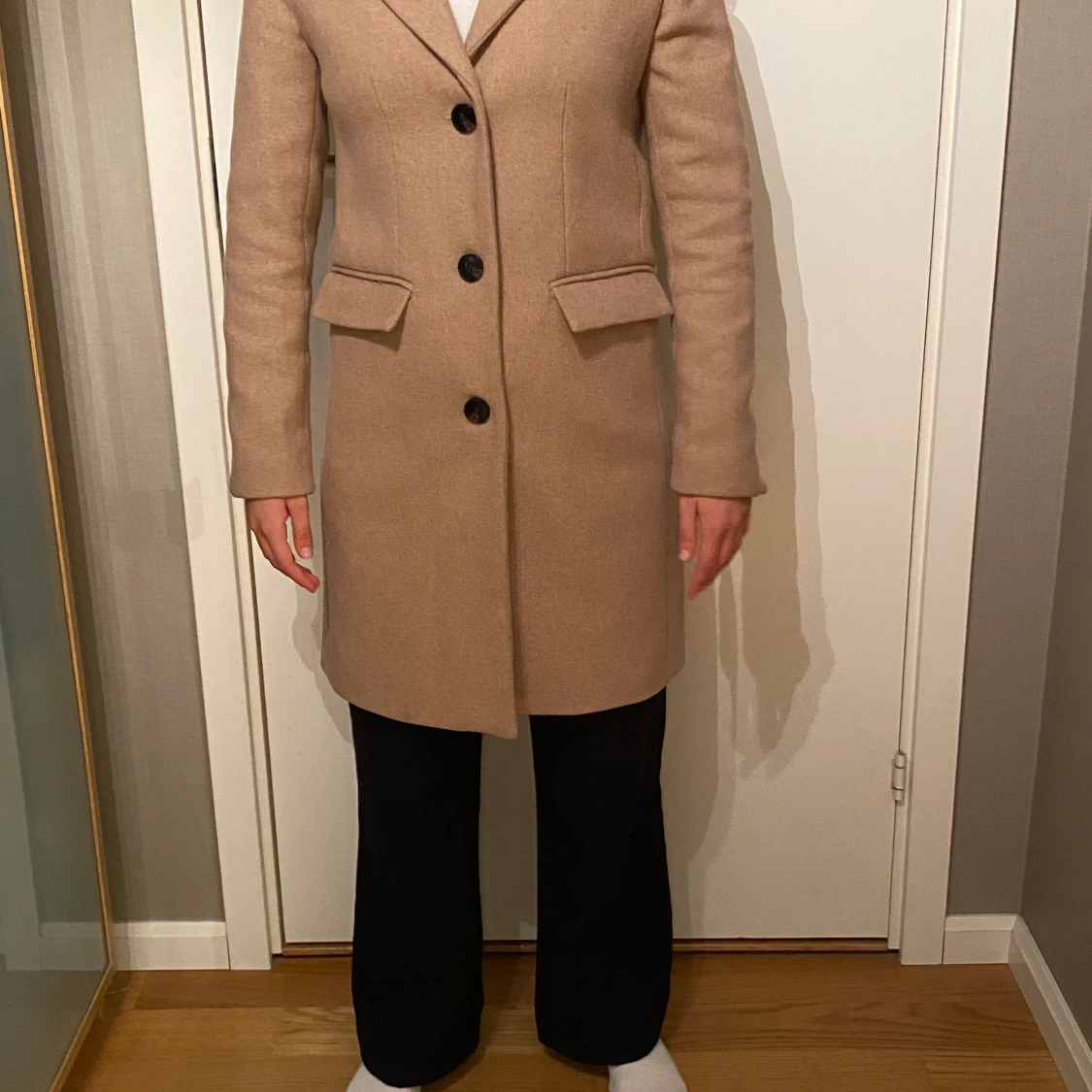 Beige höst/vår kappa - 90