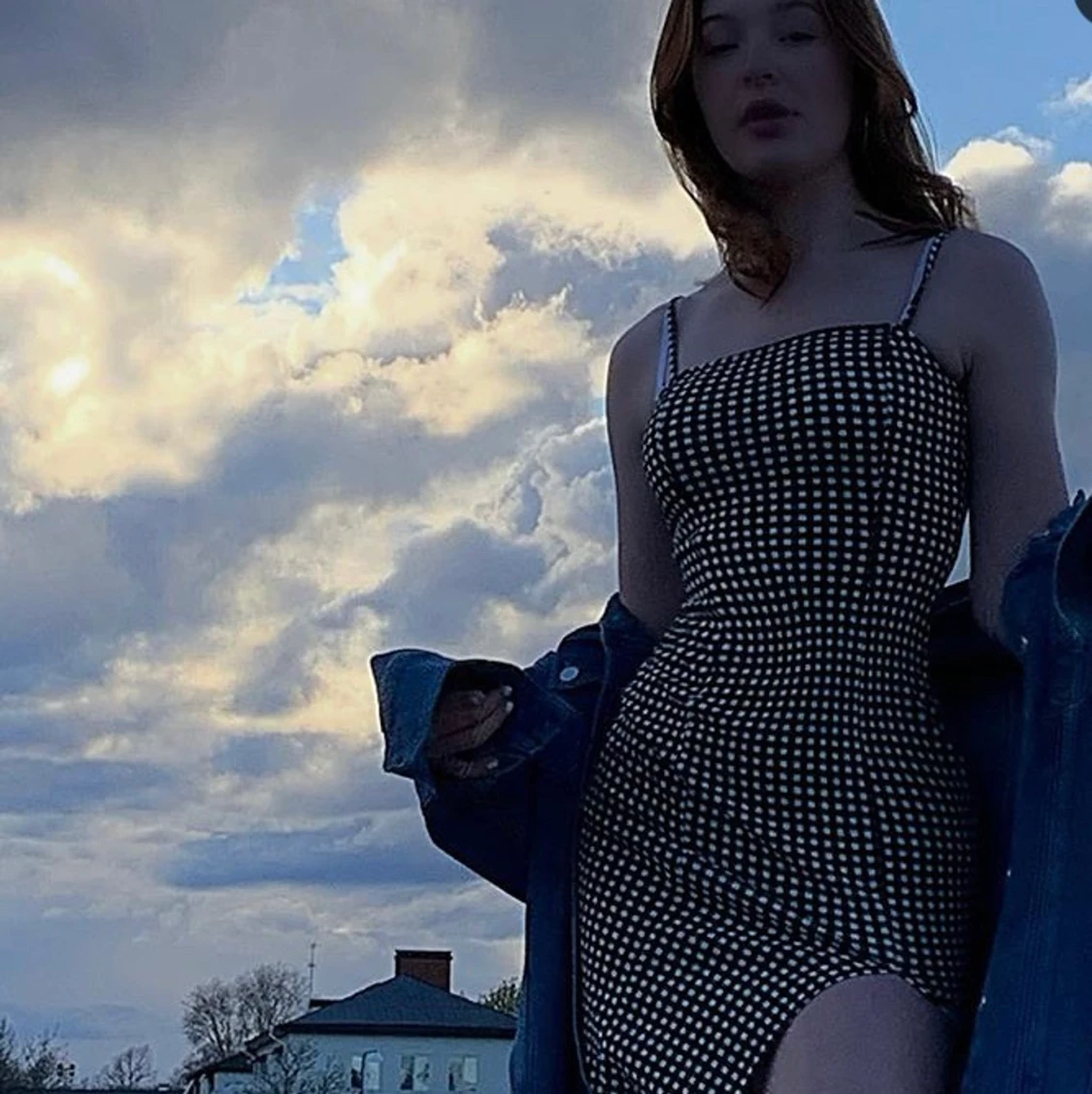 Fin rutig klänning från hm i storlek s - 90