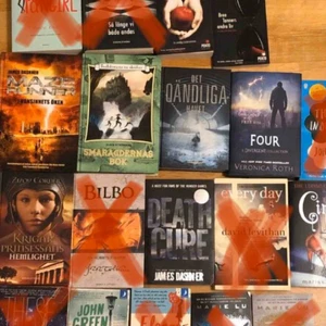  - Säljer en hel del av mina gamla böcker! De har gjort sitt jobb hos mig och söker nu en ny läsare :) De flesta är inom young-adults-kategorin och passar 12 år och uppåt.  Pocket:30kr Inbunden:50kr 