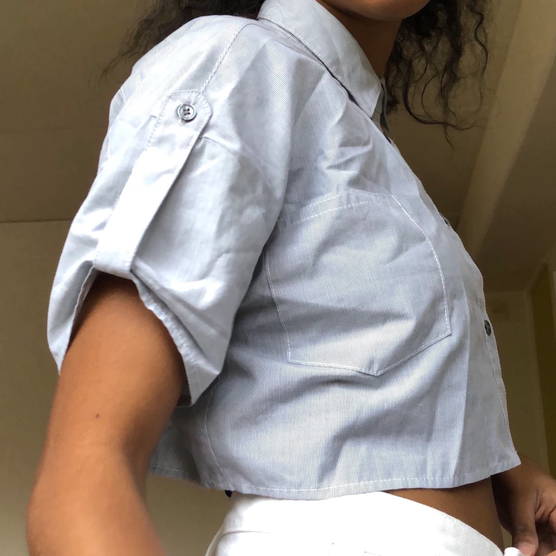 Cropped skjorta - 90