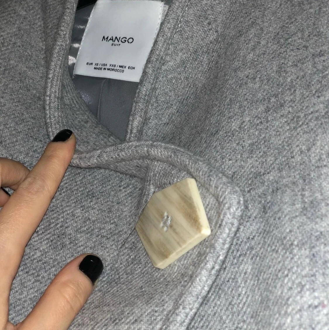 Grå kappa från Mango, strl. XS Ny