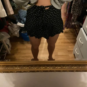 Prickig kjol, Zara - Säljer min fina svart/vit prickiga kjol från Zara i strl 36. Säljer pga för liten, köpt för 450 förra året, säljer för 150 (sparsamt använd). Köparen står för frakten, möts annars upp i Sthlm 💋