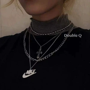 Nike necklace  - I sell this new ”titanium silver” Nike necklace🖤 