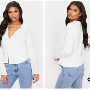 	 White Chiffon Shirt-  size 8/storlek 36 - Jätte bra kvalitet och har aldrig andvänds pga att jag köpte fel storlek✨