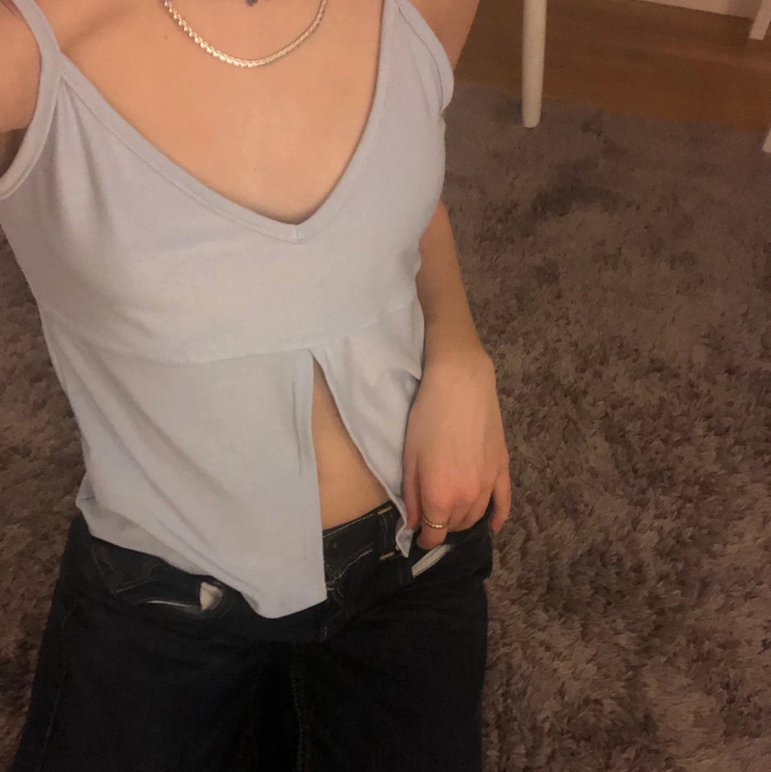 Blått y2k linne - 90