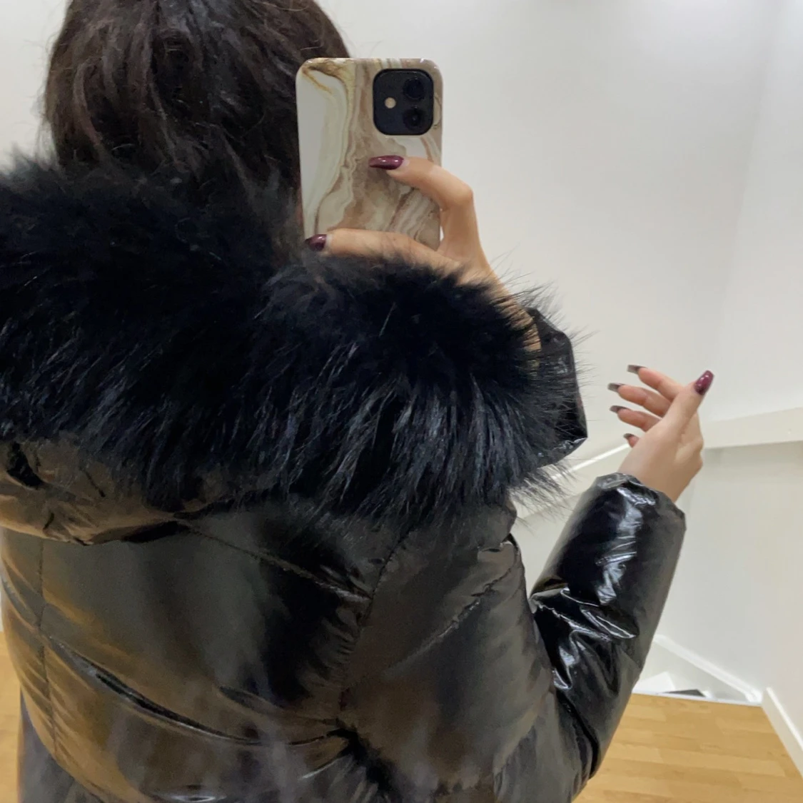 Äkta päls jacka helt ny S  - 91