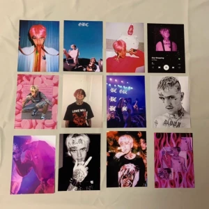 Lil peep - Fina foton på lil peep i storlek 11x15, fotona är styva och glansiga.  10kr st🖤FÖRST TILL KVARN
