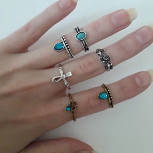  - Alla för 60:- Frakt 9:- Köp ej vid nickelallergi då nickelfrihet ej kan garanteras. KORSET LÄNGST NED PÅ LÅNGFINGRET ÄR SÅLD.