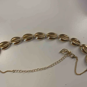  - Säljer mitt guldiga snäckhalsband, köpt i Spanien, använt 1 gång, kan frakta men du får betala frakten själv (63kr), annars möts jag upp i Stockholm, betalning sker via swish