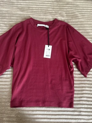 Vinröd TEE TOP ”Emmie” - Enkel och snygg vinröd tee top från lager 157 med tajt passform kring midja. Tillverkad i mjuk bomull och har rund halsringning samt korta ärmar. Perfekt att styla med jeans eller kjol för en fin look.