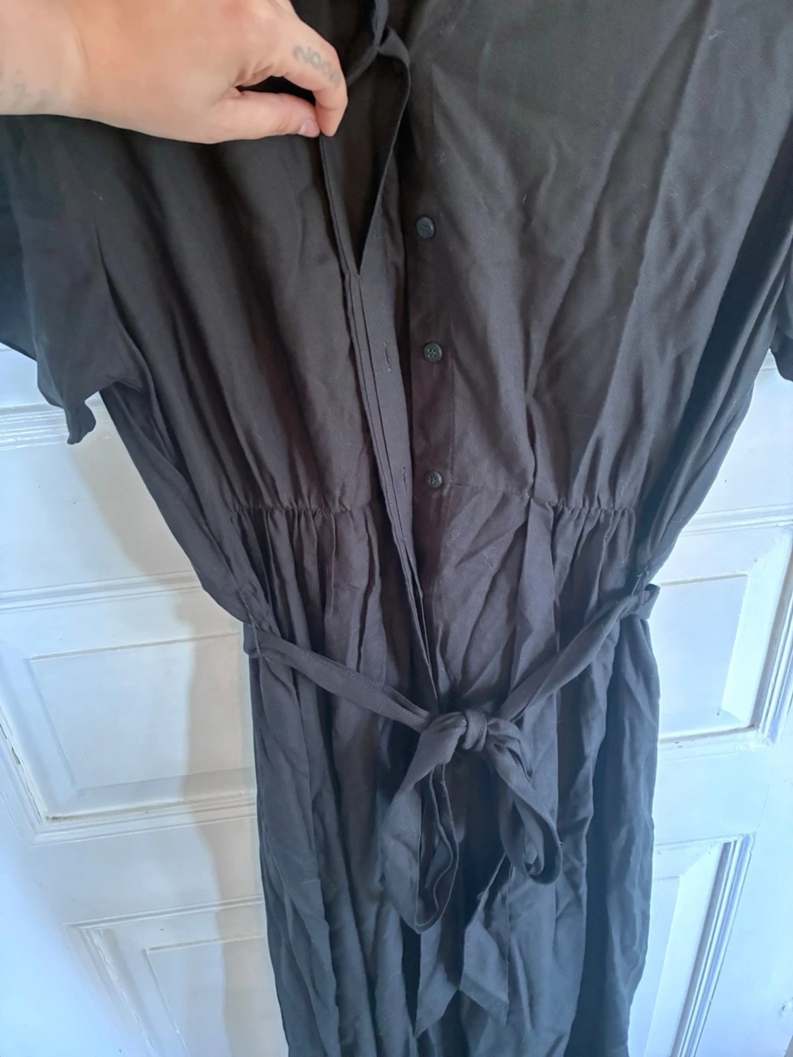 Svart skjortklänning från H&M - 2