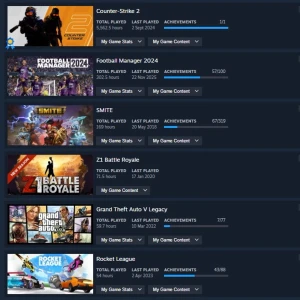 Steam konto - Säljer mitt 11 åriga steam konto då jag sålt min dator. Steam lvl 10, 5.6k timmar på CS alla spel hittar ni på bilderna.