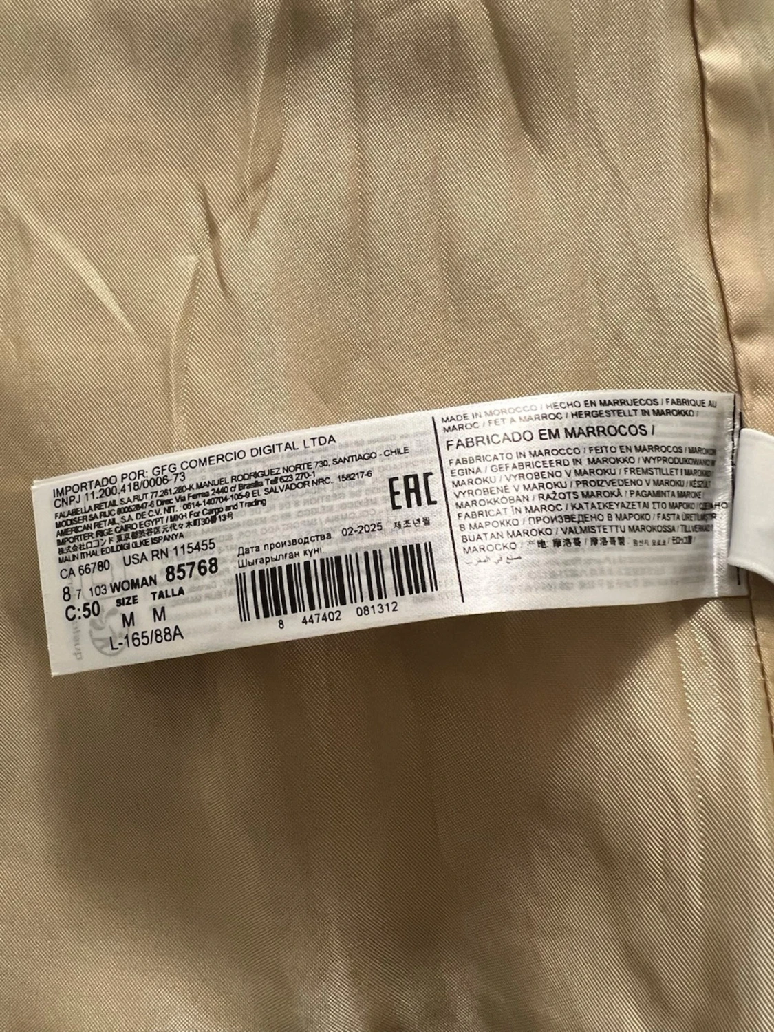 Beige klassisk trenchcoat bomull- oanvänd  - 3