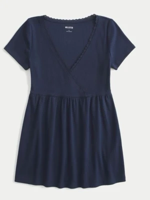 Mörkblå babydoll topp från Hollister - Mörkblå babydoll topp från Hollister