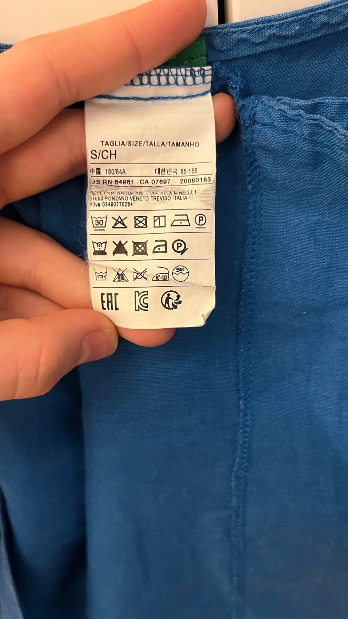 Blå kortärmad blus - 3