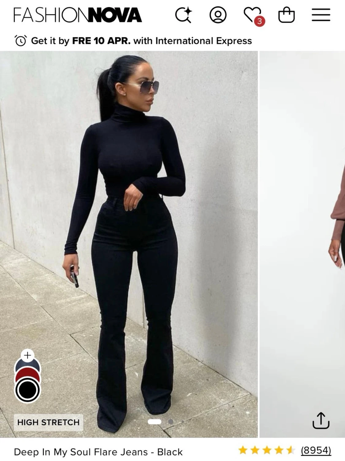 Svarta flare jeans från Fashion Nova