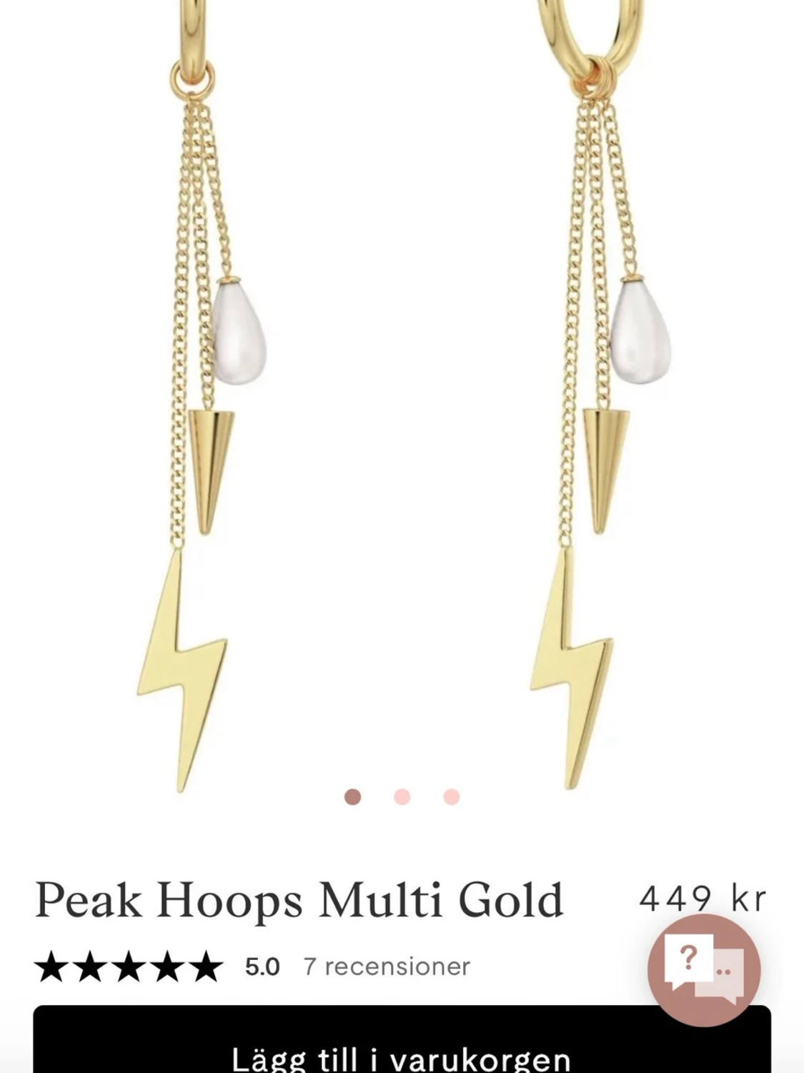Peak Hoops Multi Gold örhängen