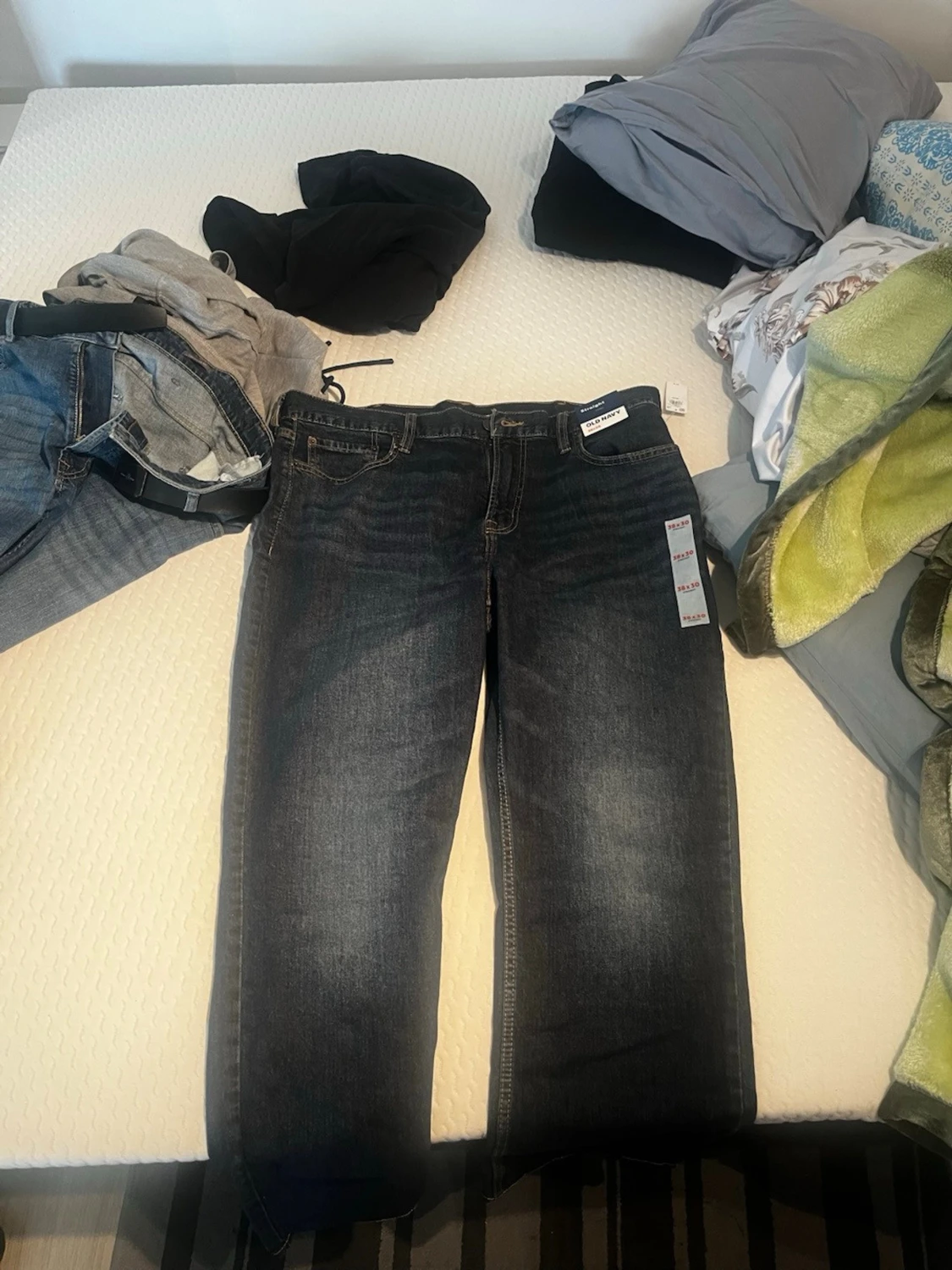 Mörkblå straight jeans Old Navy - 3